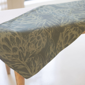 Protea Pure Cotton Table Runner – Dark green